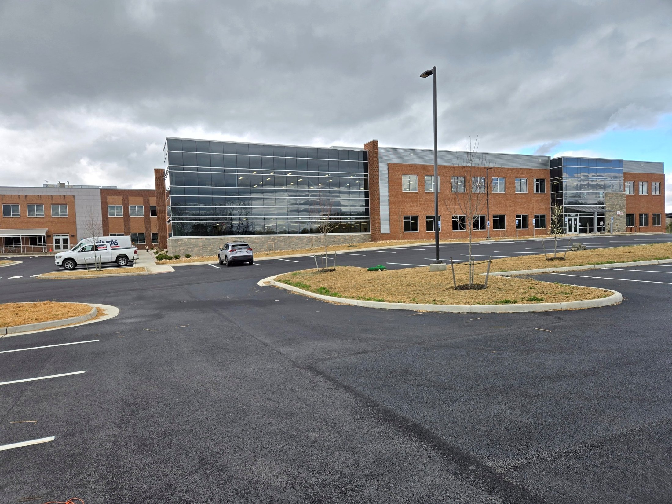 Completed commercial site development